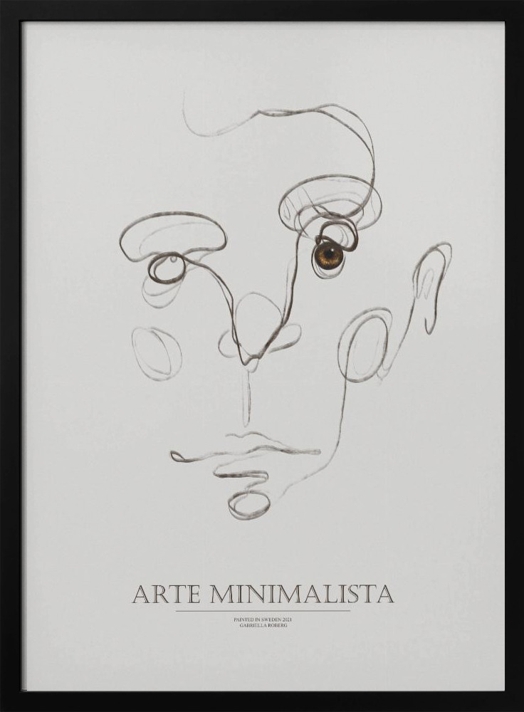 Affiche - Arte Minimalista cadre de poster en bois foncé