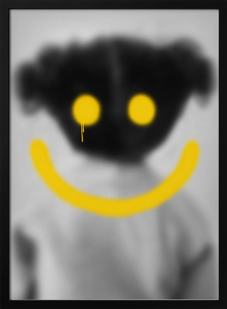 Affiche - Smile II cadre de poster en bois foncé