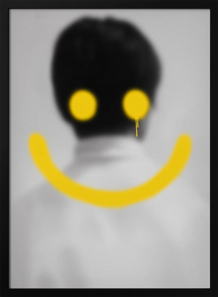 Affiche - Smile cadre de poster en bois foncé