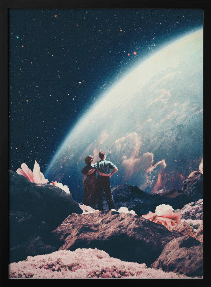 Poster - Often Mistaken for Absent dark wood poster frame