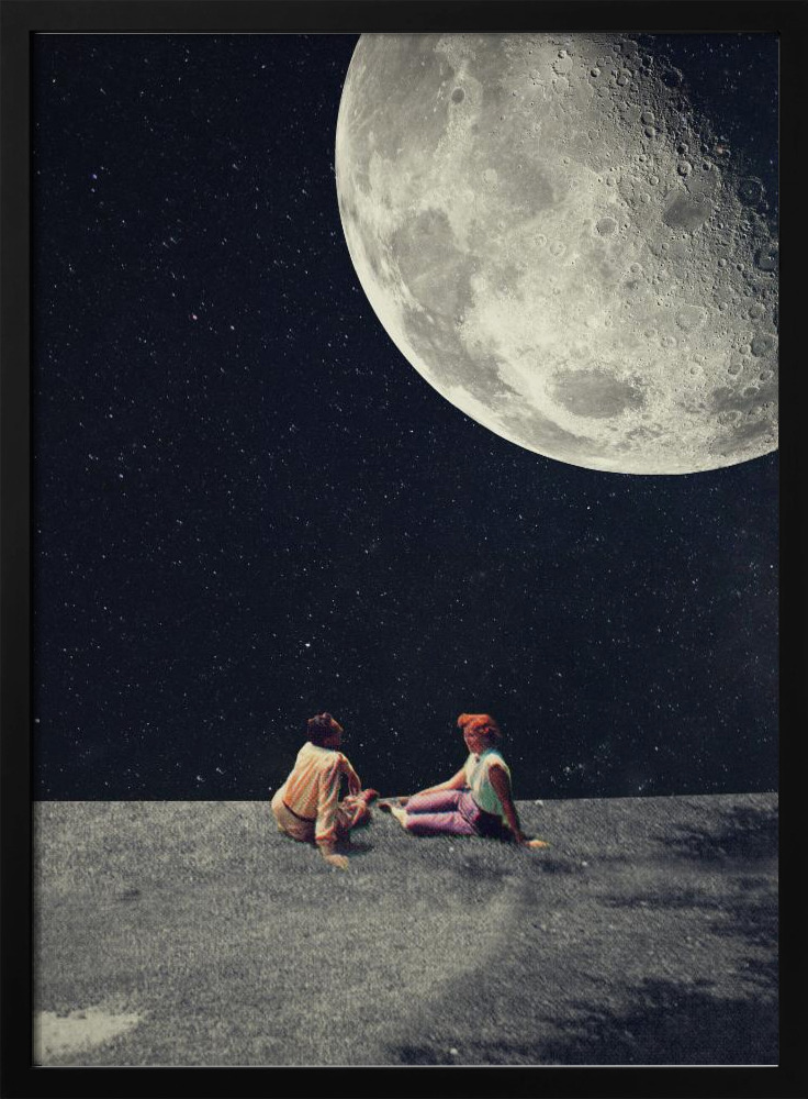 Poster - I Gave You the Moon for a Smile posterframe van donker hout