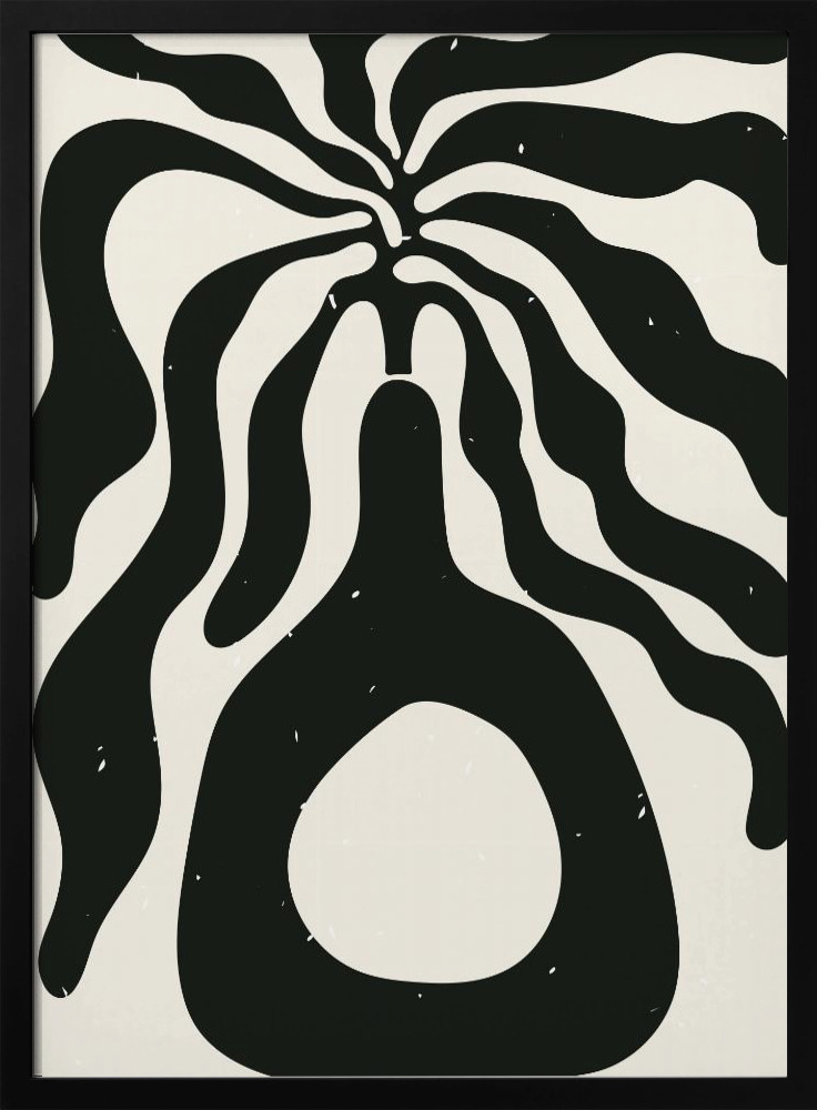 Poster - Henri Matisse Black Algae dark wood poster frame