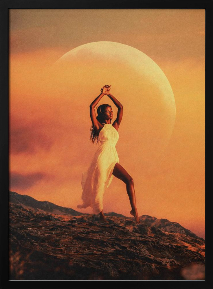 Poster - Goddess dark wood poster frame