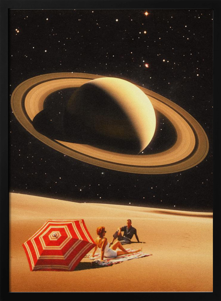 Poster - Space Date dark wood poster frame