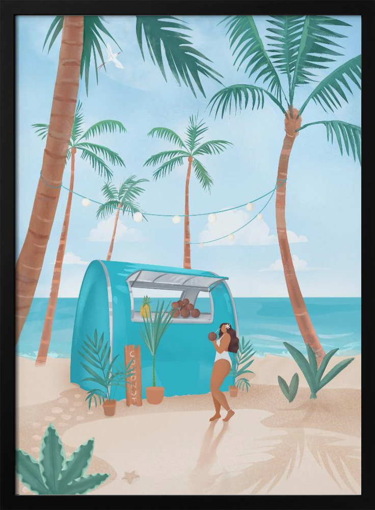 Plakat - Summer dark wood poster frame