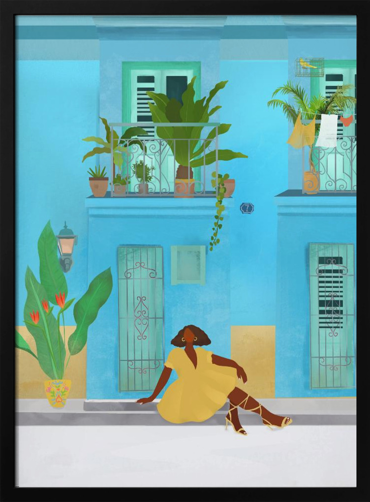 Plakat - Cuba dark wood poster frame