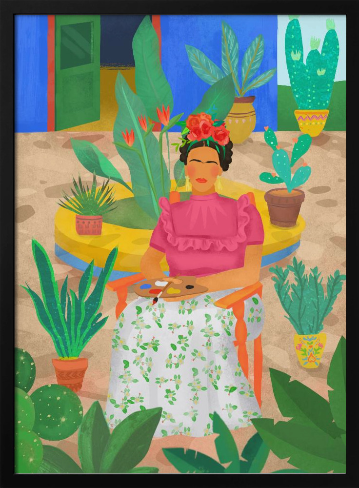 Poster - Frida dark wood poster frame