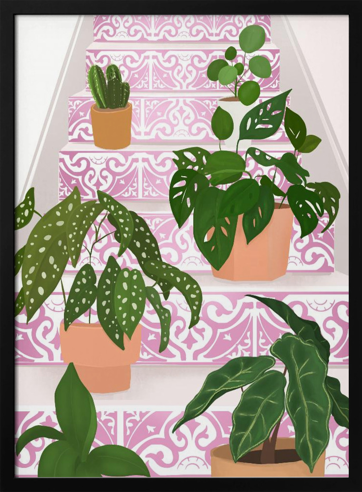 Plakat - Plants dark wood poster frame