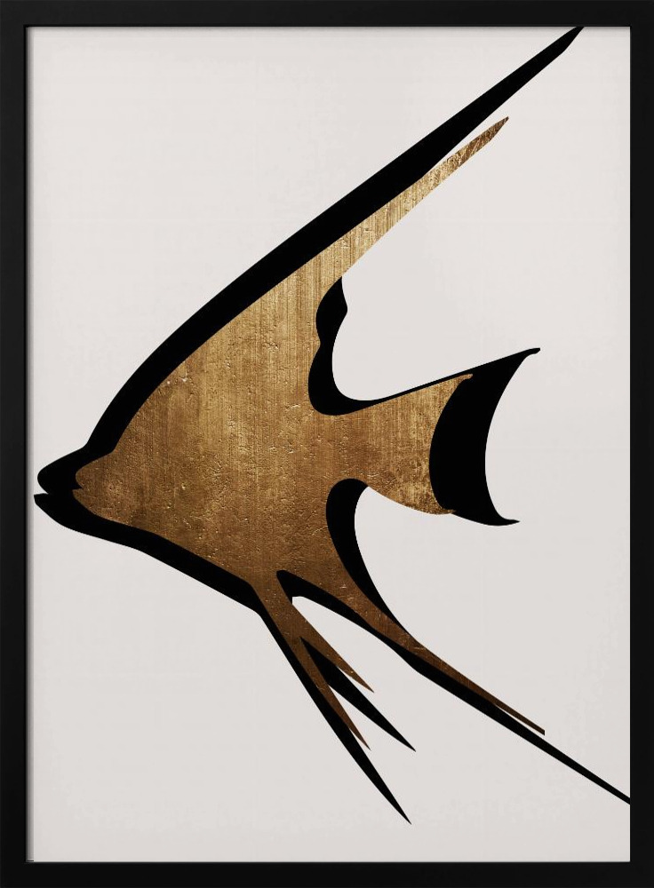 Poster - Gold Fish dark wood poster frame