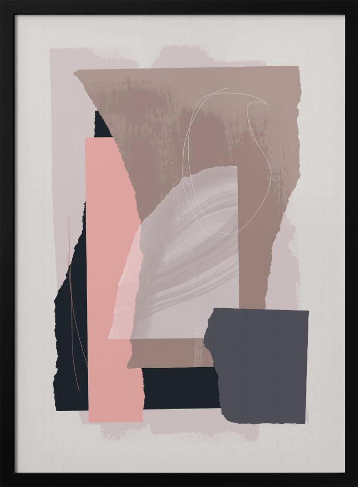 Poster - - - Pieces 15 posterframe van donker hout
