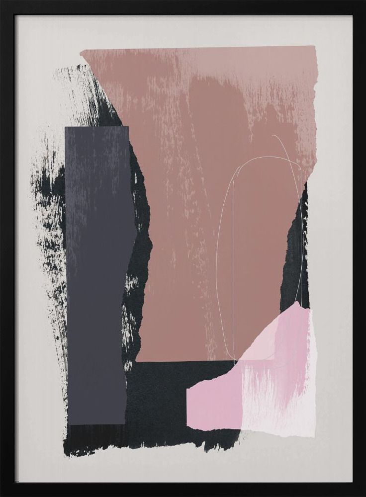 Poster Pieces 14 - Affisch posterram i mörkt trä