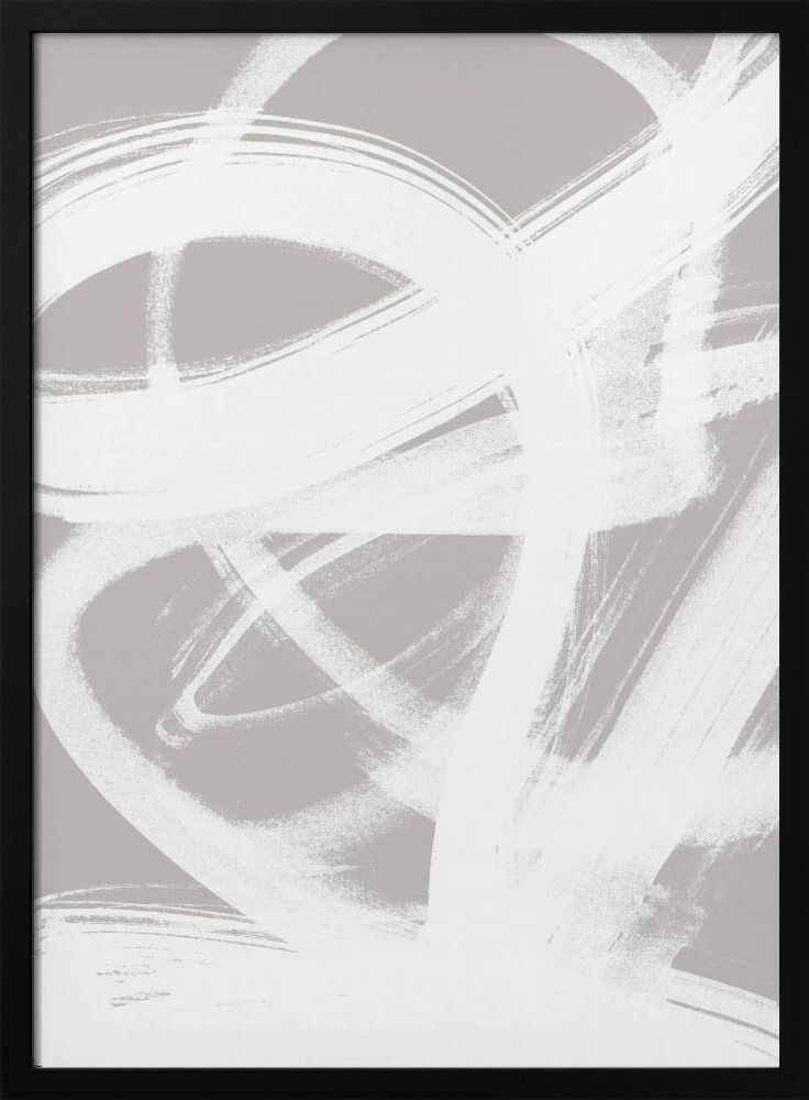 Poster - Abstract Brush Strokes 6 A1 dark wood poster frame
