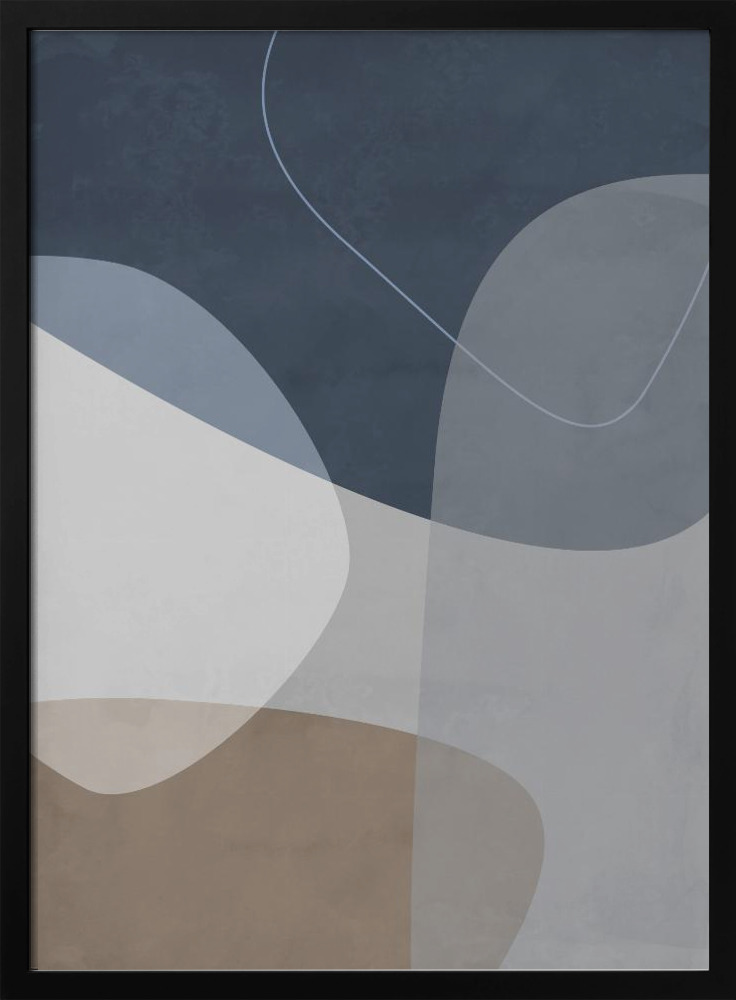 Poster - - - Graphic 210X posterframe van donker hout