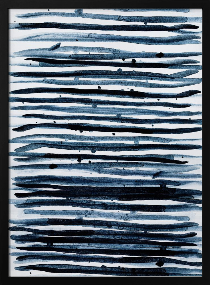 Poster - Watercolors 9 dark wood poster frame