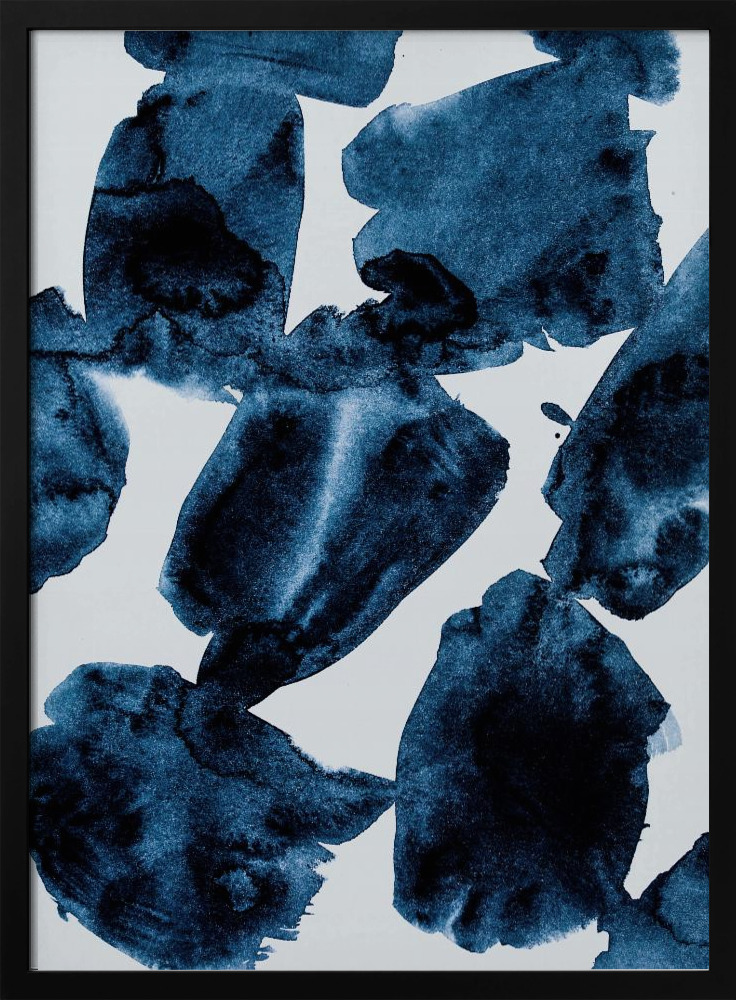 Poster - Watercolors 5 dark wood poster frame