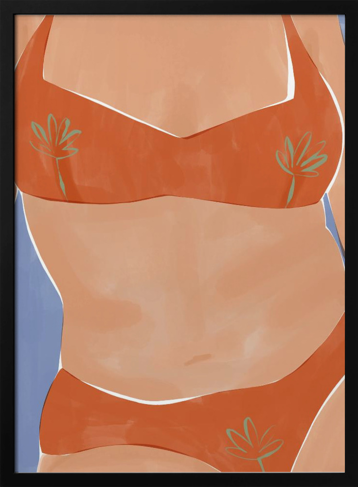Poster - Bikini Babe dark wood poster frame