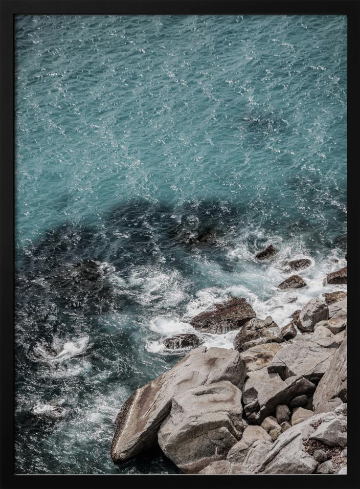 Affiche - Aqua Shores cadre de poster en bois foncé