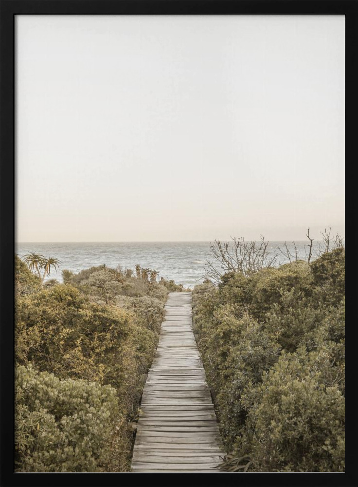 Affiche - Boardwalk cadre de poster en bois foncé