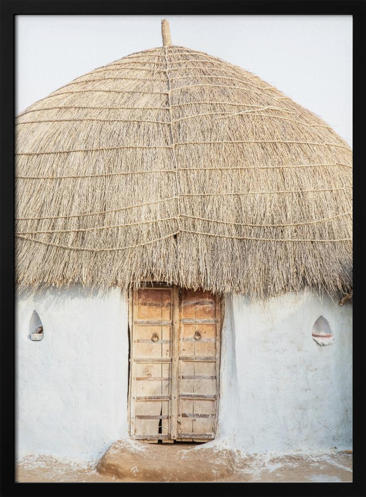Poster - Desert Hut dark wood poster frame