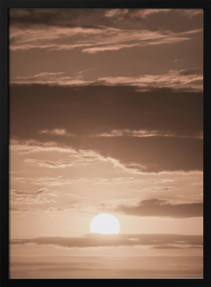 Poster - Liquid Sunshine dark wood poster frame
