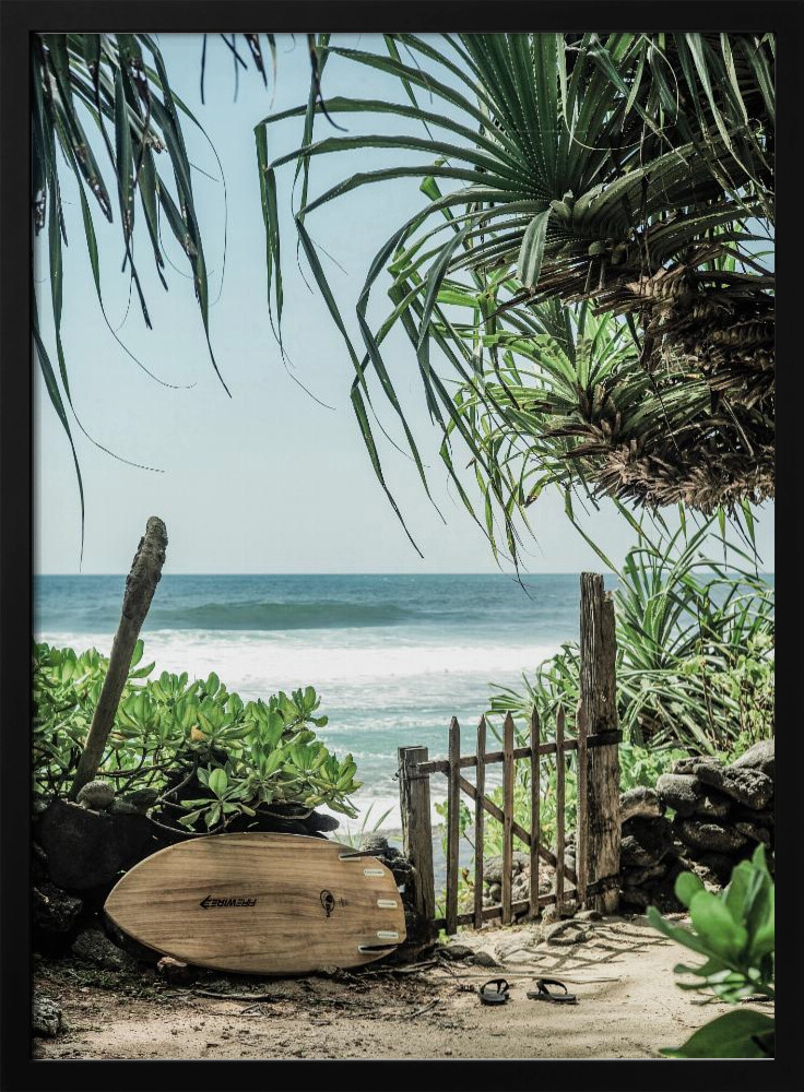 Póster - Coastal Serenity marco para póster de madera oscura