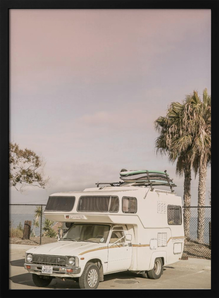 Poster - Surf Wagon dark wood poster frame
