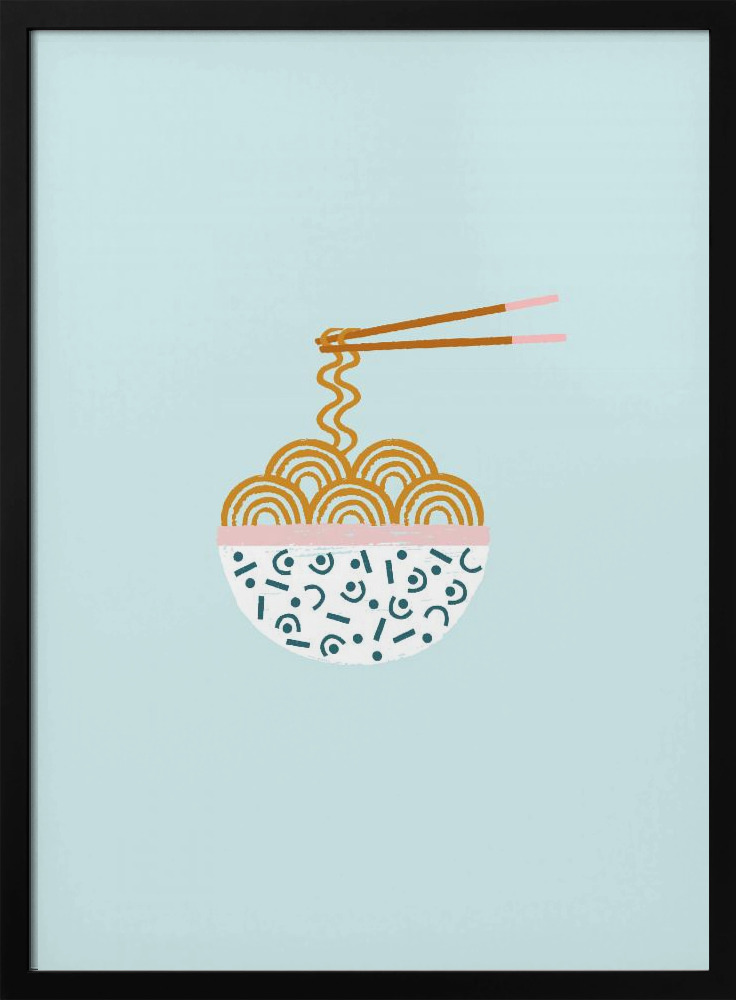 Plakat - Ramen dark wood poster frame