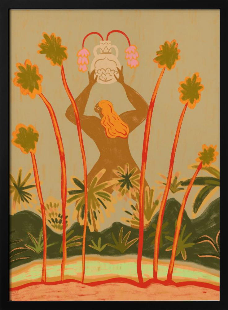 Poster - Beyond The Trees posterrahmen aus dunklem Holz