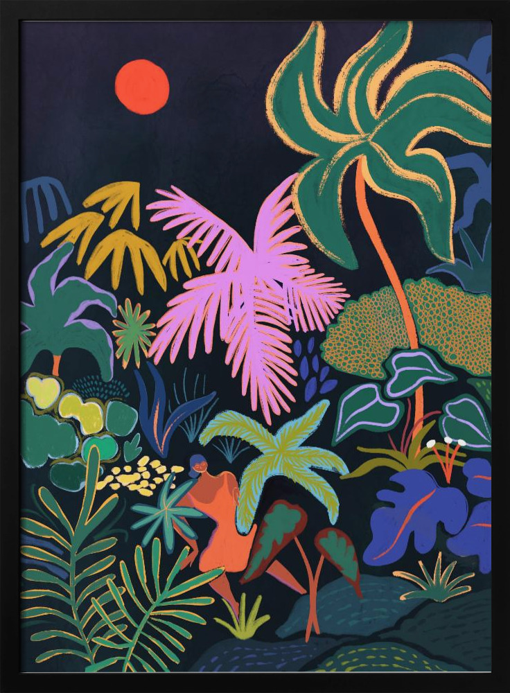 Poster - Lost No2 posterrahmen aus dunklem Holz