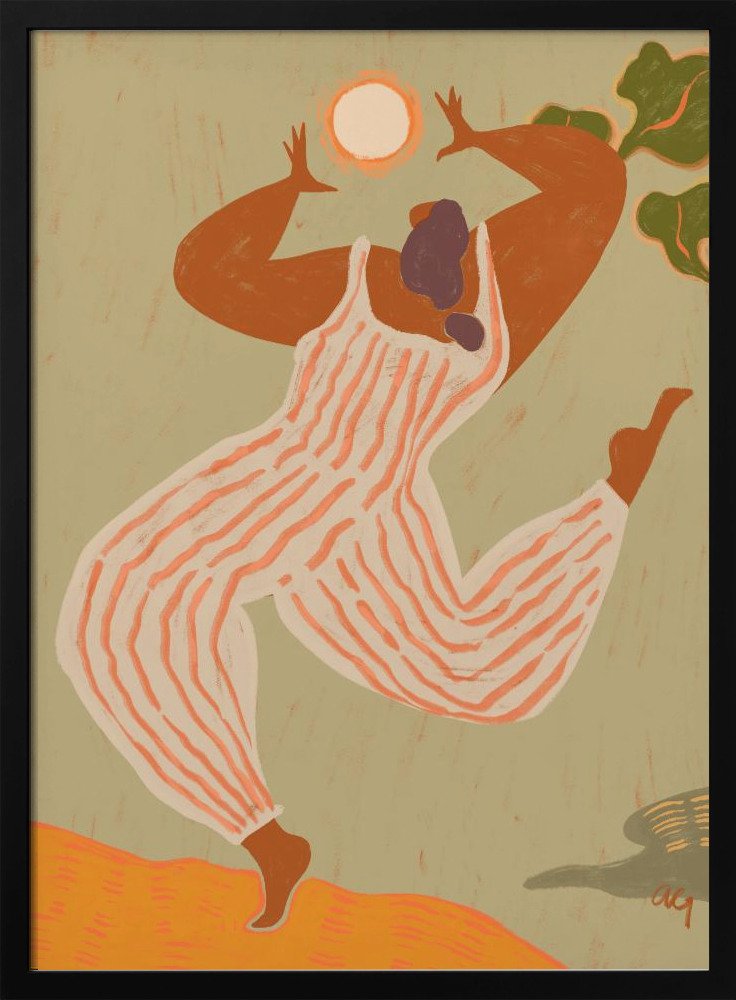 Poster - Reach For The Sun dark wood poster frame