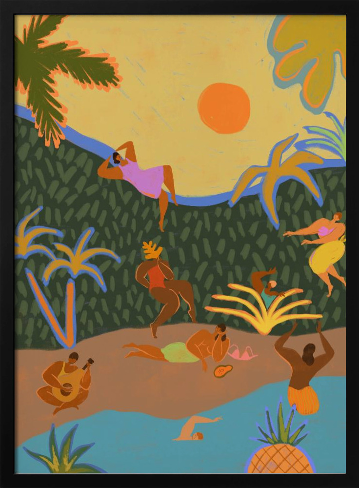 Poster - Summer Paradise dark wood poster frame