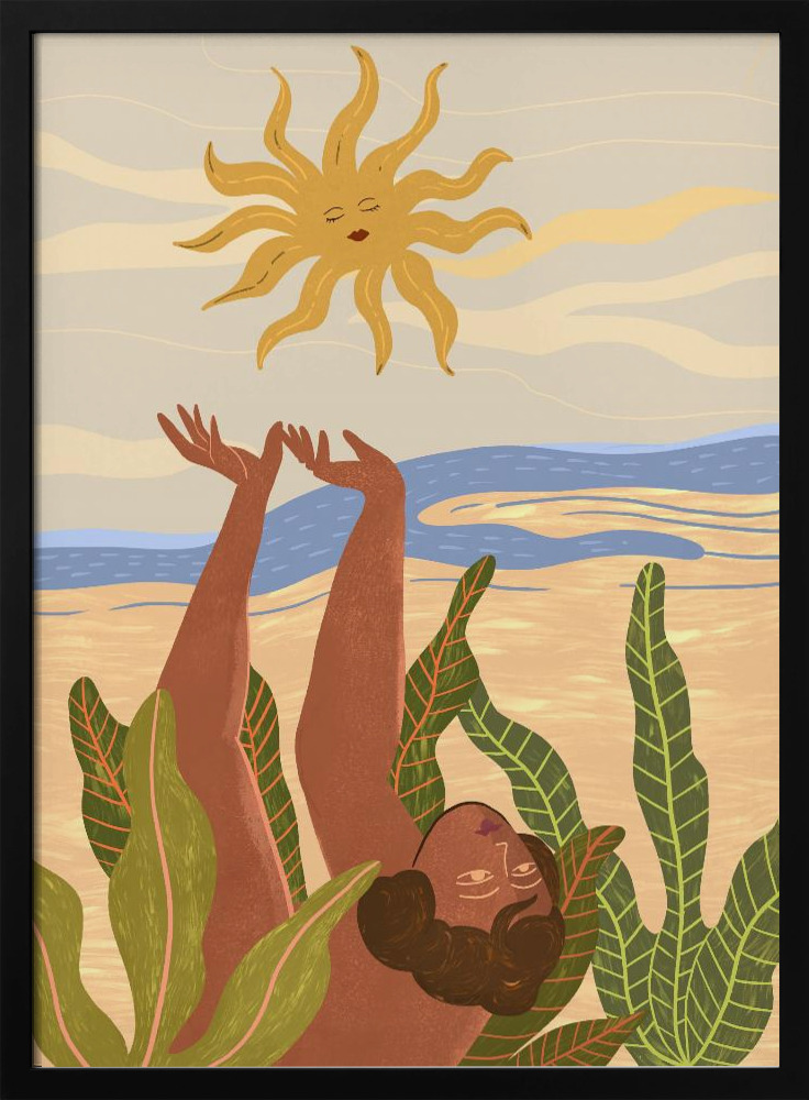 Poster - Sun Worship dark wood poster frame