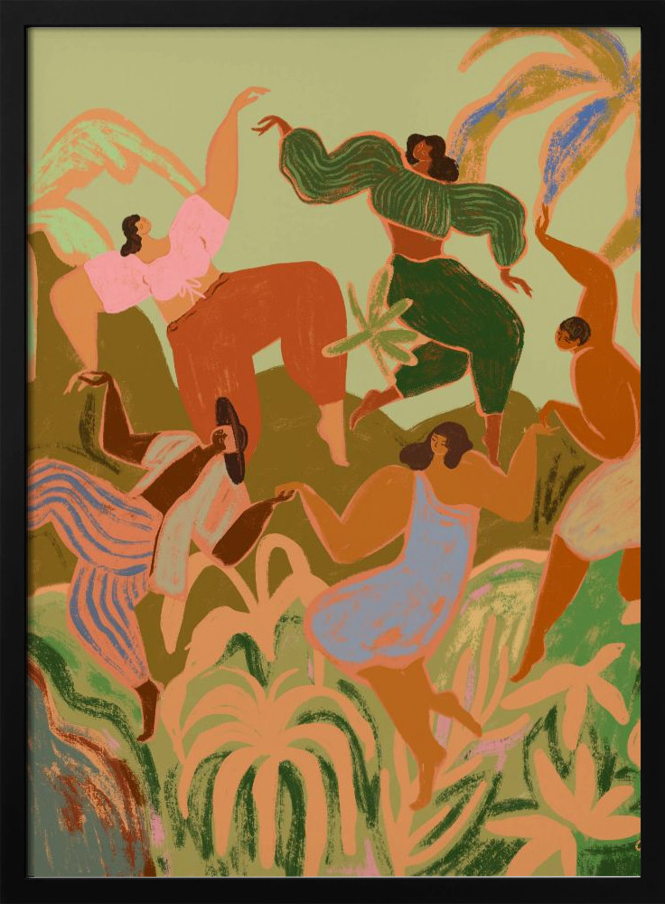 Poster - Spring Frolic dark wood poster frame