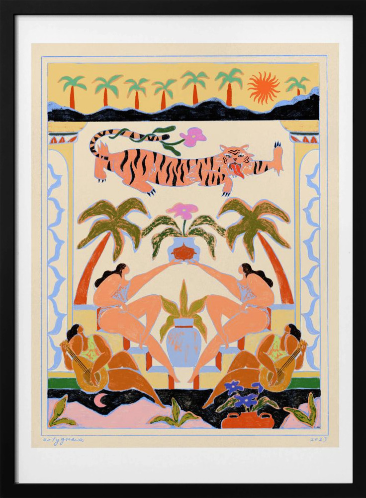 Póster - Tropicana marco para póster de madera oscura