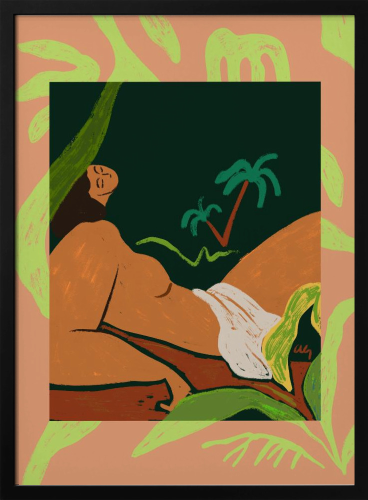 Poster - Window dark wood poster frame