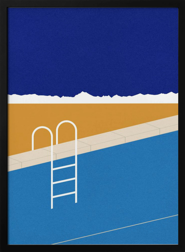 Poster - Desert Pool dark wood poster frame