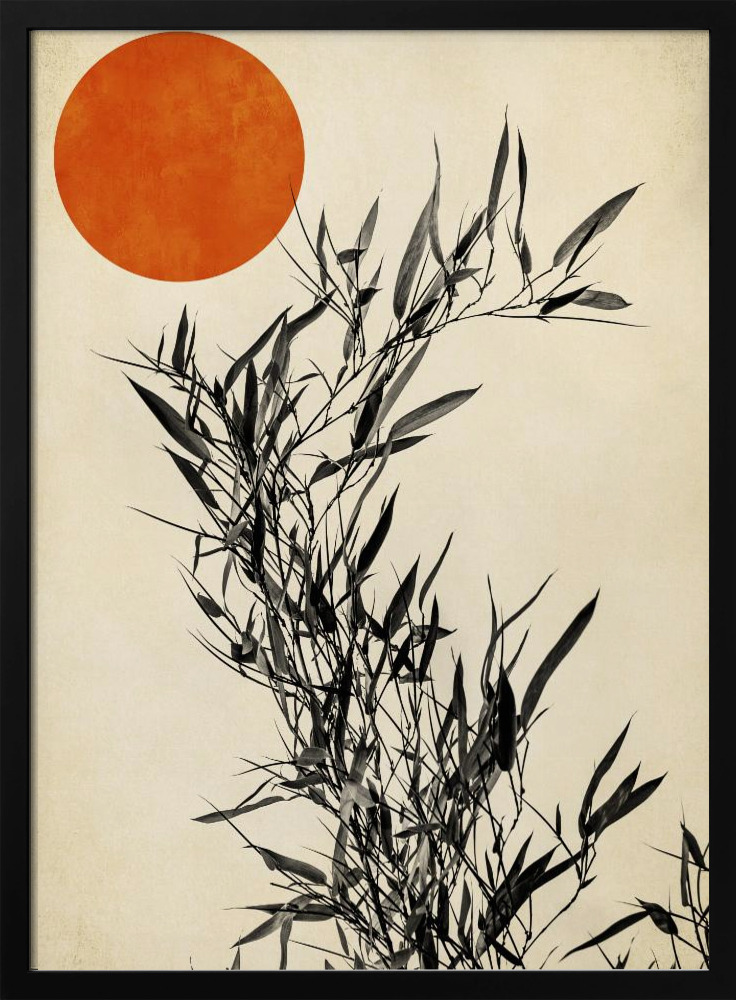 Poster - Japanese Birch dark wood poster frame