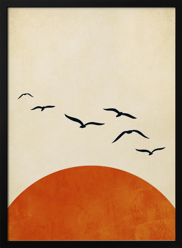 Poster - Sunset Dreams posterframe van donker hout