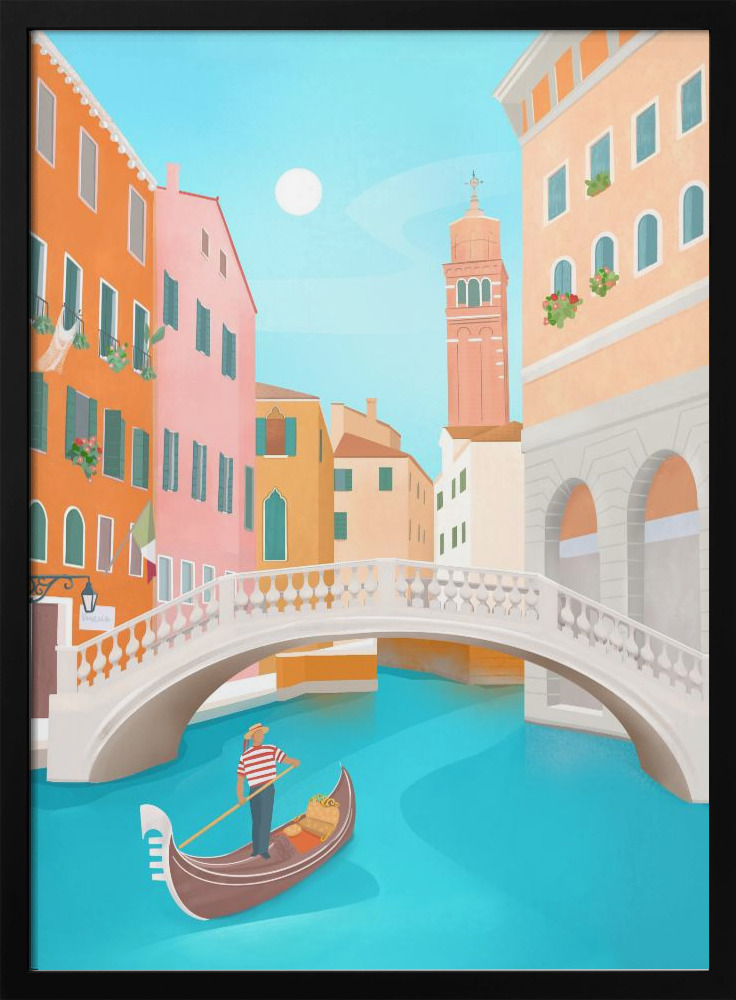 Poster - Venice dark wood poster frame