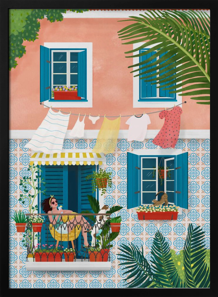 Poster - Lisbon dark wood poster frame