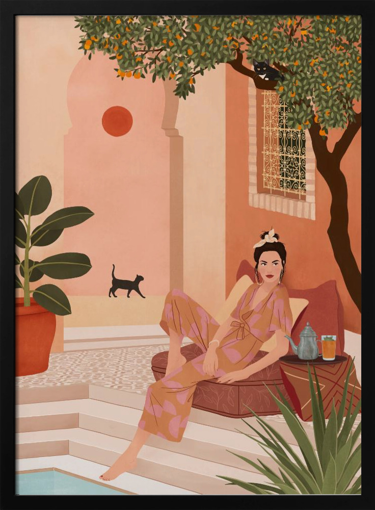 Poster Secret Garden - Affisch dark wood poster frame