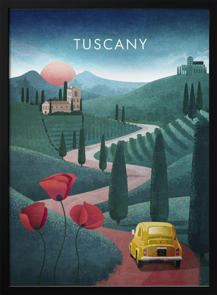 Poster - Tuscanytext dark wood poster frame