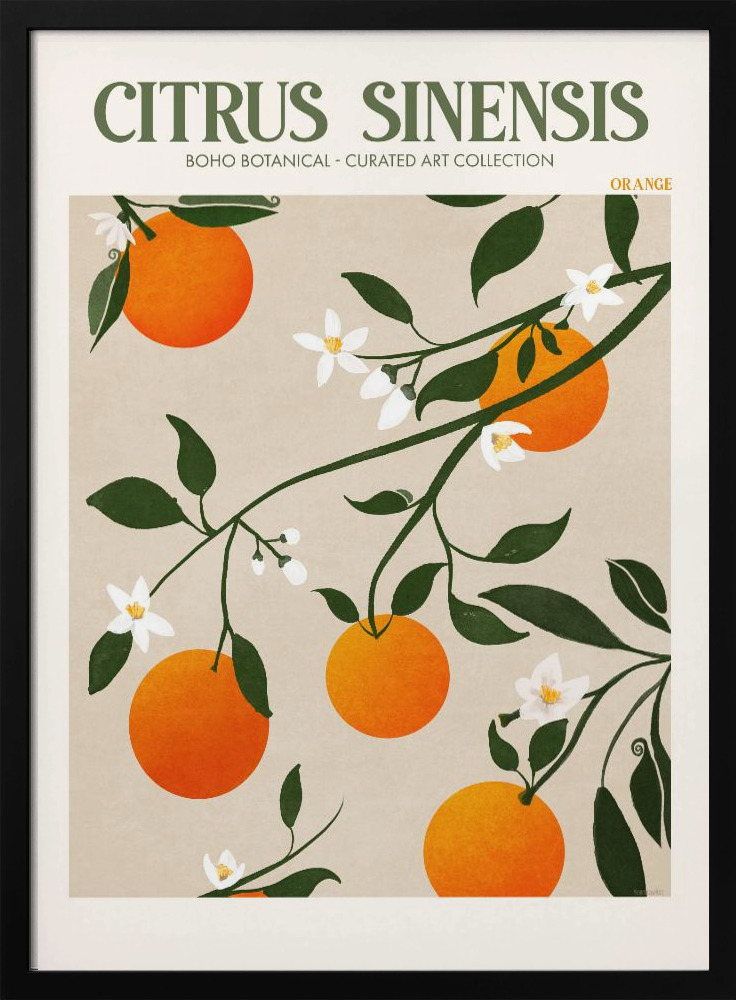 Plakat - Ratio 4x5 Print By Bohonewart Copy 5 ramka na plakat z ciemnego drewna