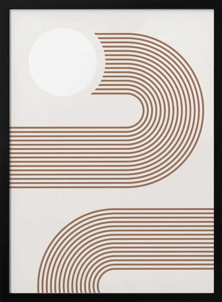 Juliste - Beige Arc Juliste - No.2 tumma puu julisteen kehys
