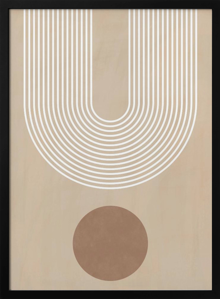 Juliste - Beige Arc Juliste - No.3 tumma puu julisteen kehys