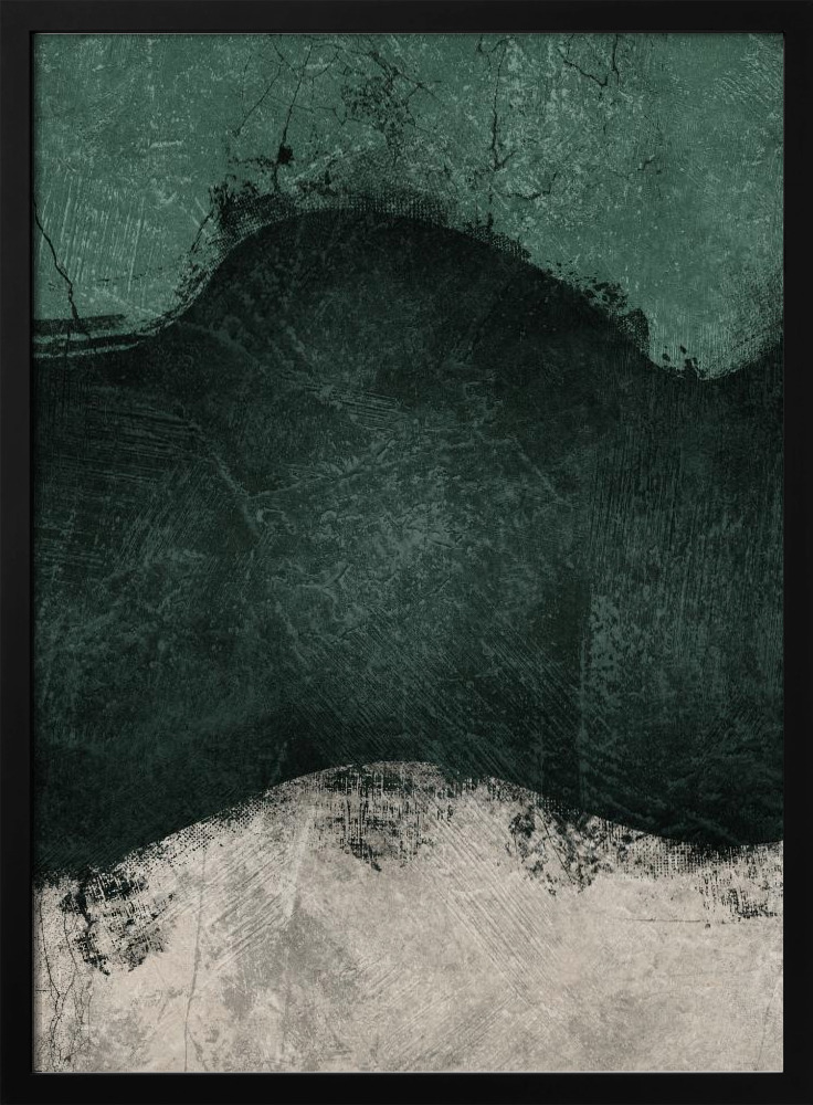 Affiche - Midnight Emerald No2 cadre de poster en bois foncé