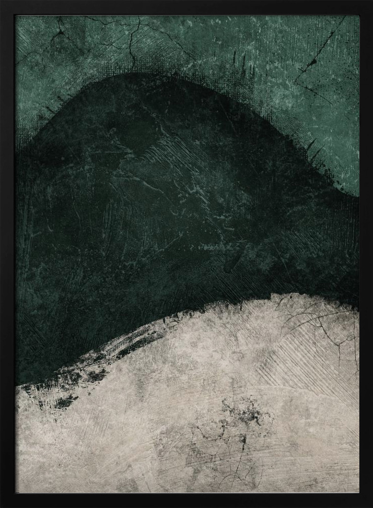 Plakat - Midnight Emerald No3 dark wood poster frame