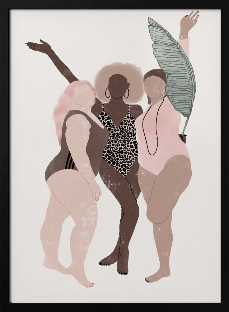 Plakat - FEMME SAFARI nr 5 dark wood poster frame