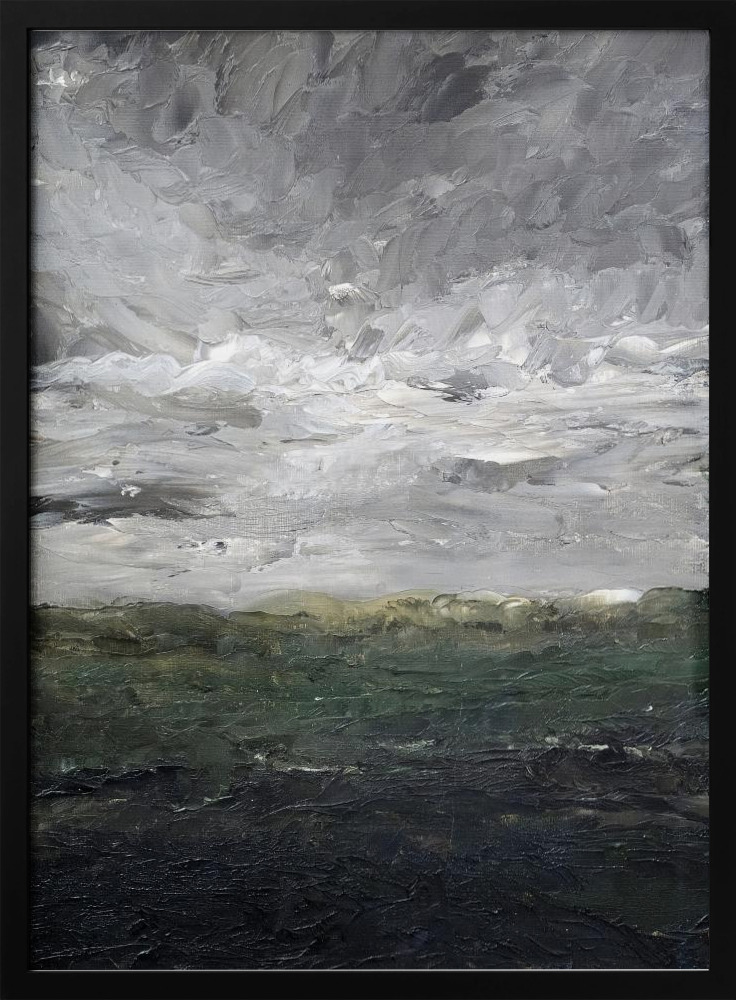 Poster - Landscape Study the Heath 1905 dark wood poster frame