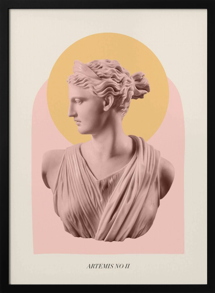 Poster - Goddess Artemis Mythology dark wood poster frame